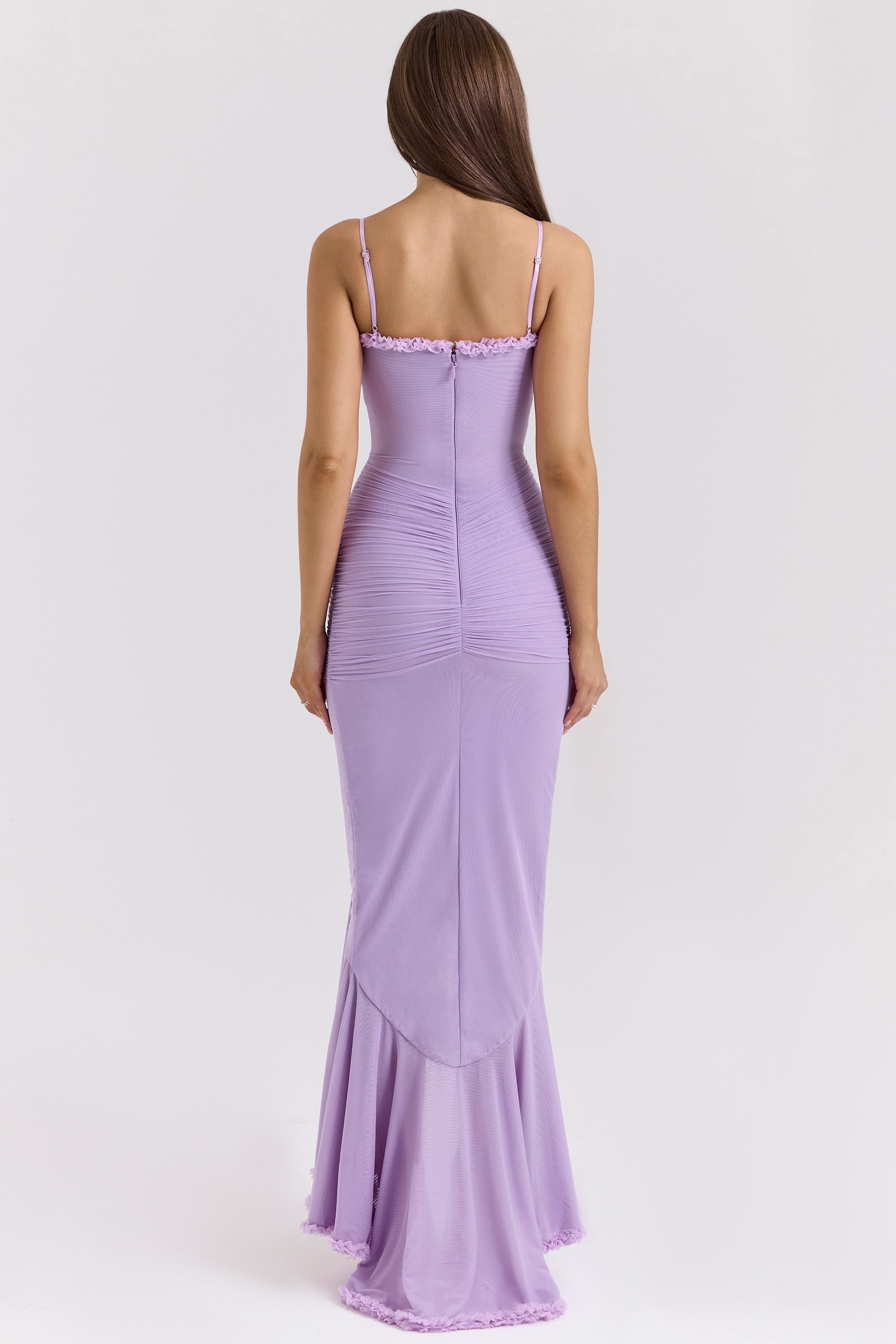 Marisse – Vestido longo com babados em malha