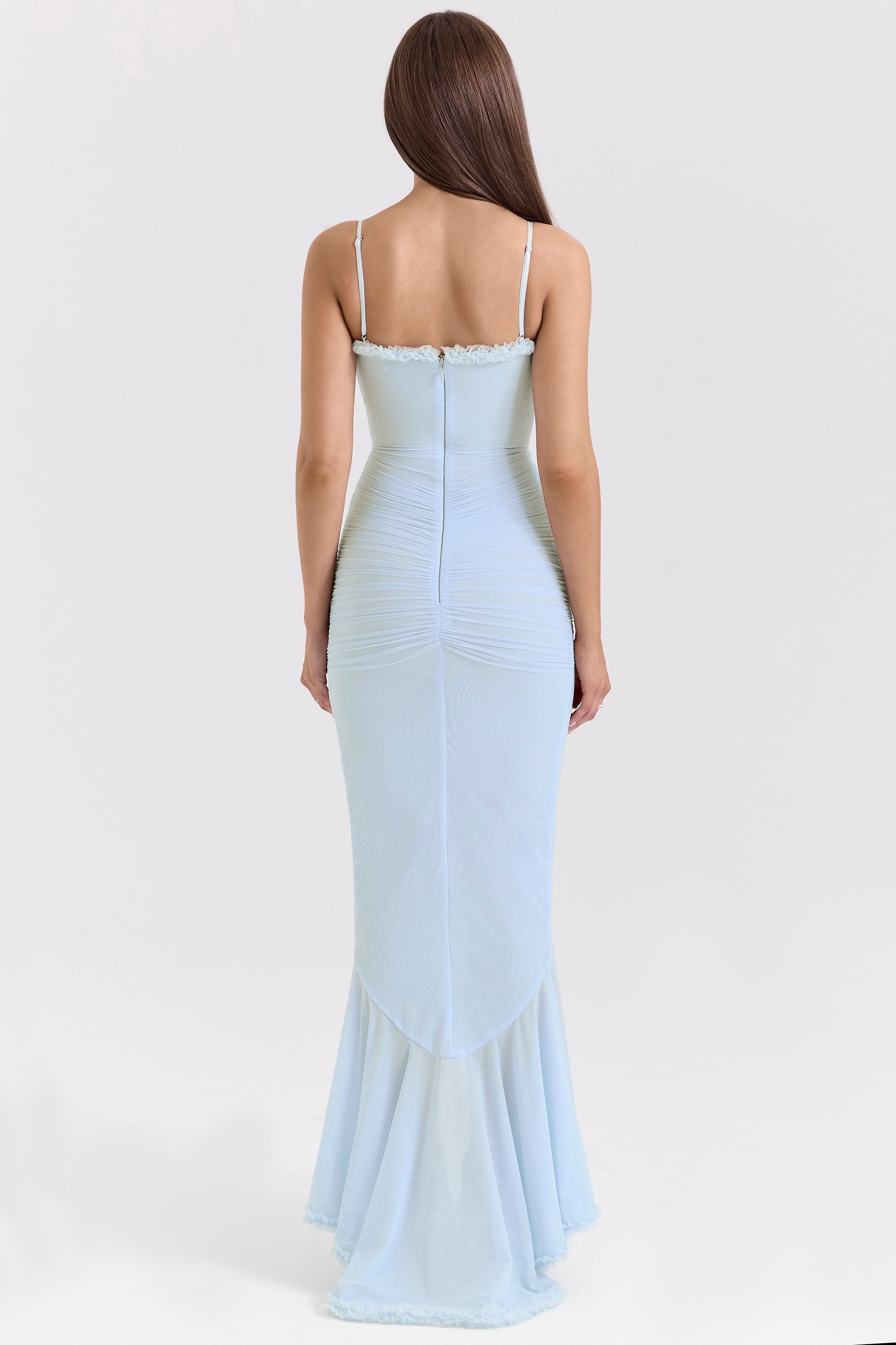 Marisse – Vestido longo com babados em malha