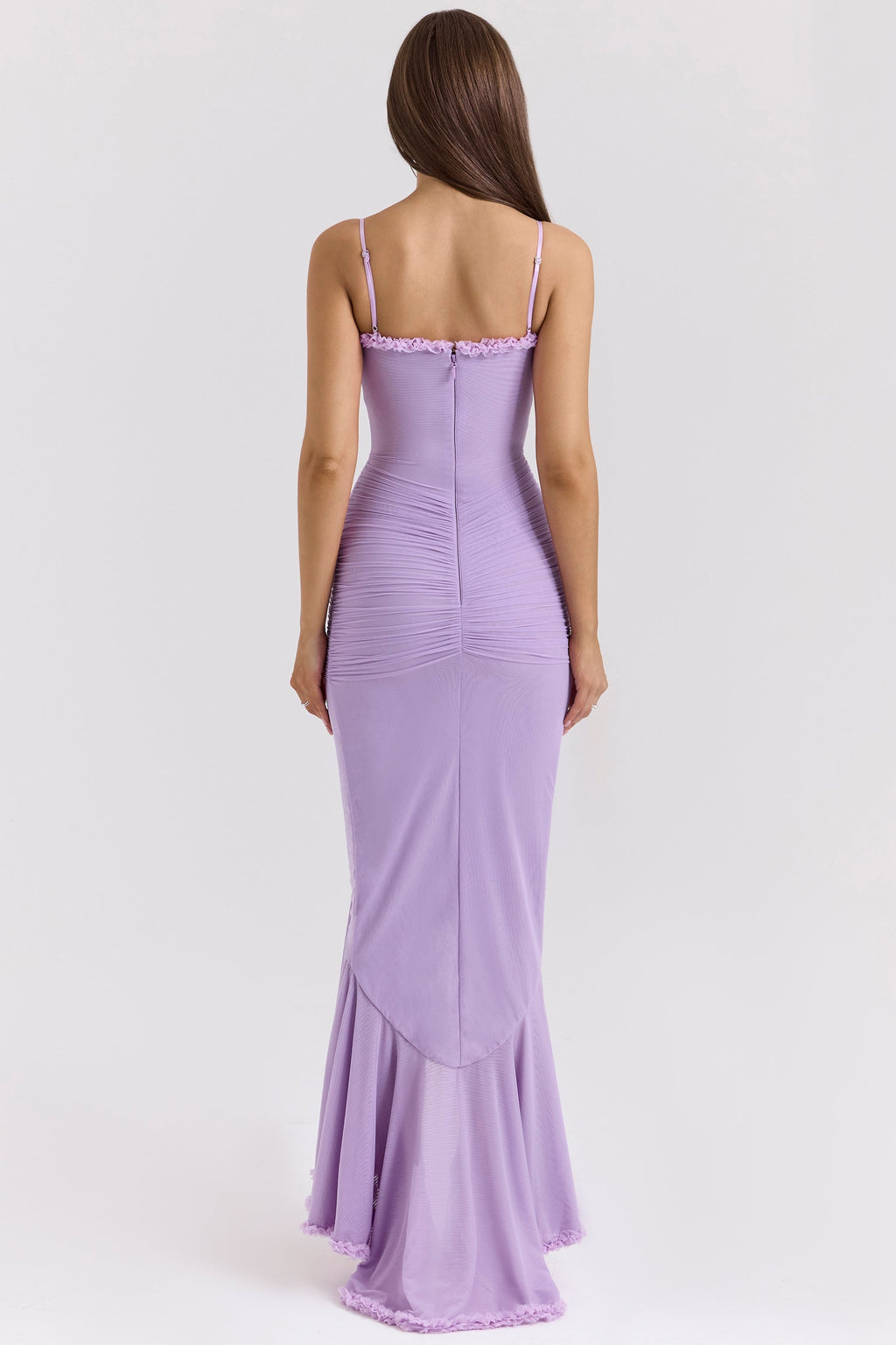 Marisse – Vestido longo com babados em malha